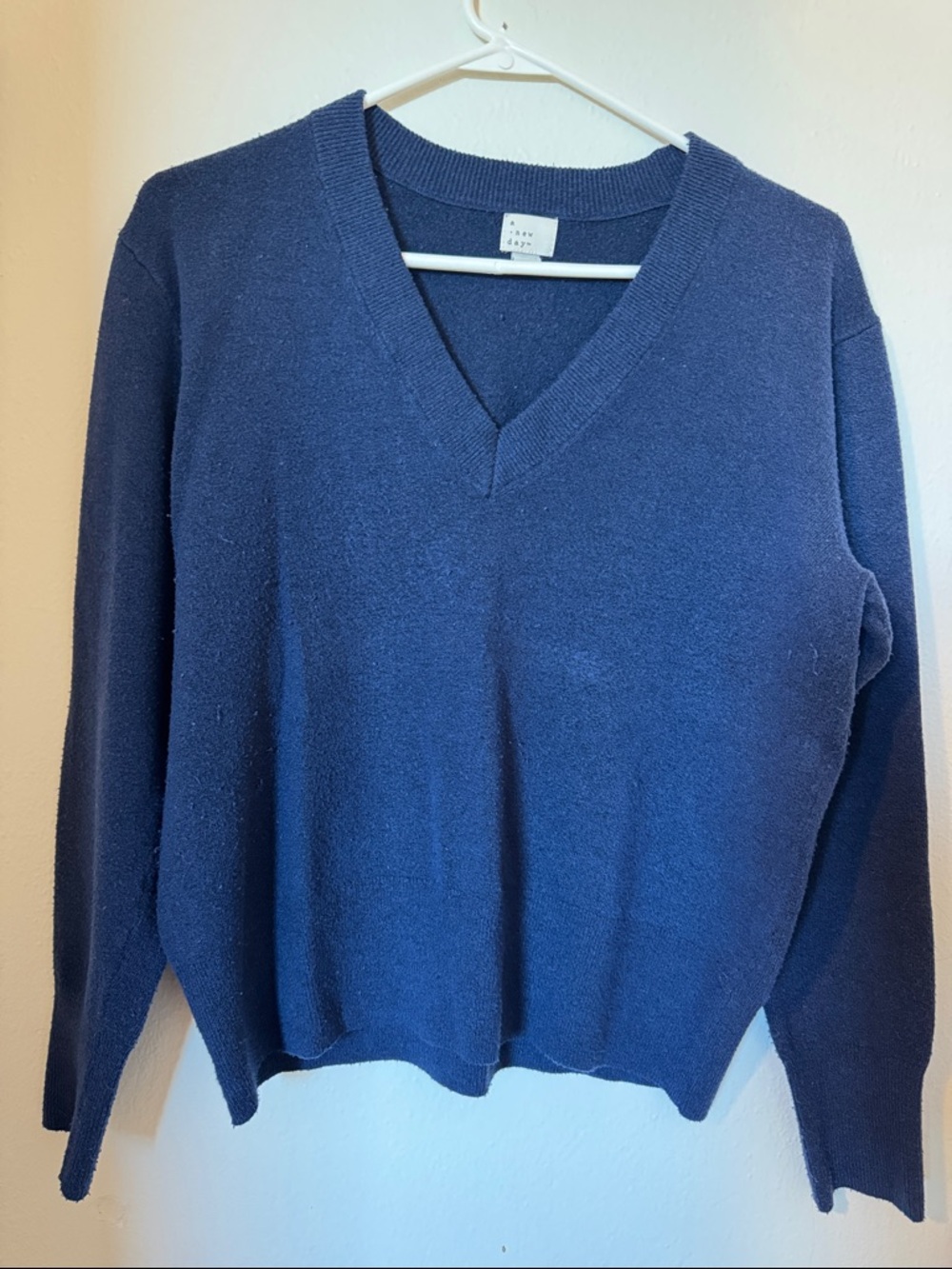 a new day Women's Navy V-Neck Sweater